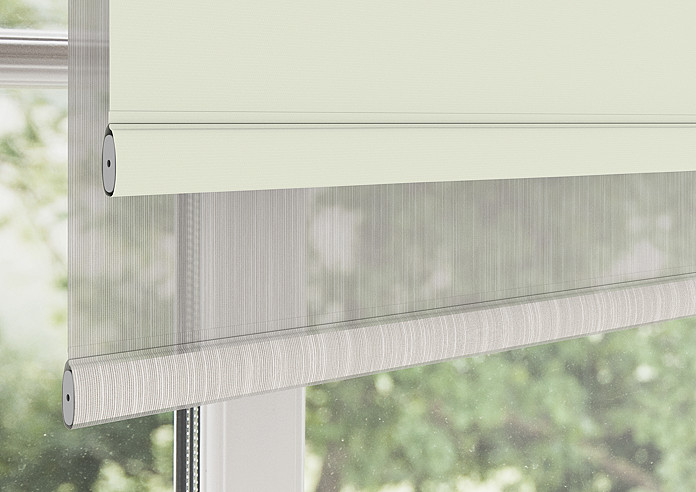 Rimini (Blackout), Cream & Shimmer Barley - Double Roller Blind - Image 4